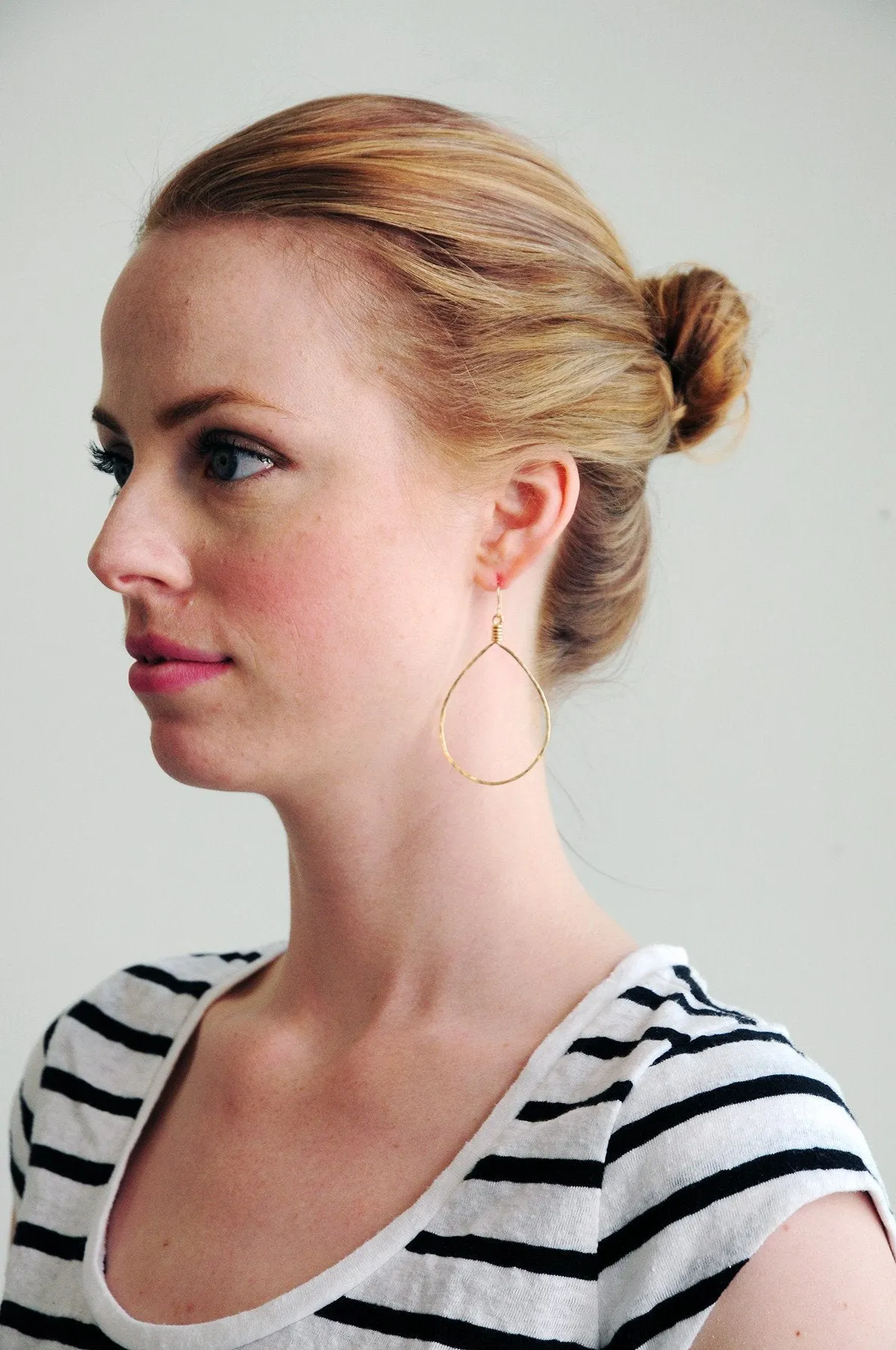 14k Rose Goldfill Oval Hoop Earrings