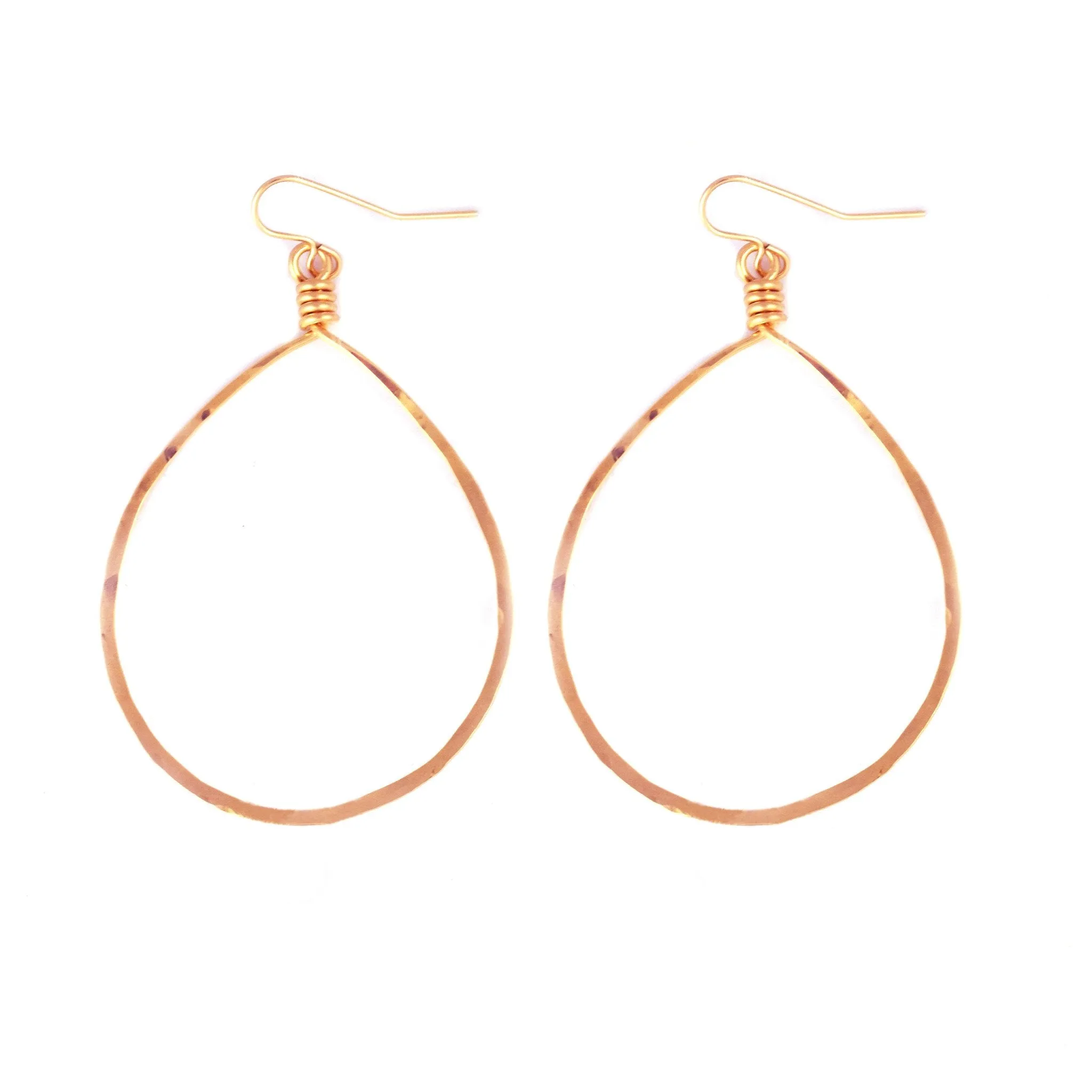 14k Rose Goldfill Oval Hoop Earrings