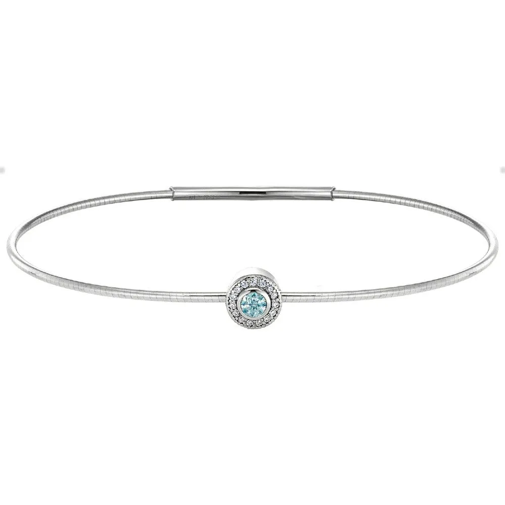 Birth Gems Aquamarine Bangle