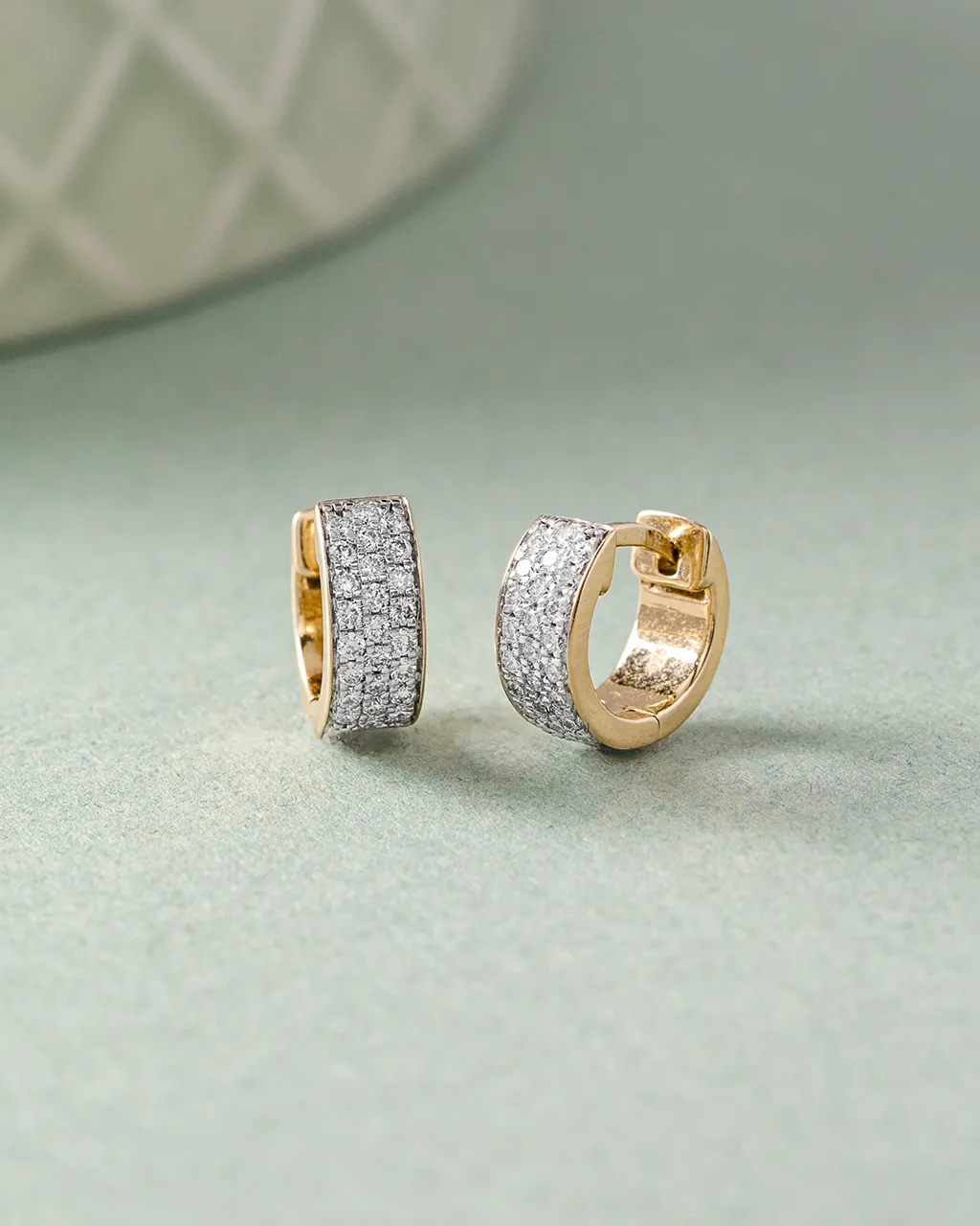 Bold Mini Diamond Hoops