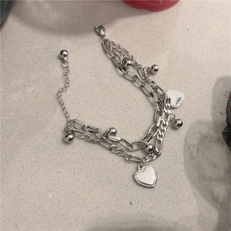 Butterfly Bracelet Woman Layered Girl Bracelets Tassel Fashion Clavicle Chain Lady Party European Zinc Alloy Collares