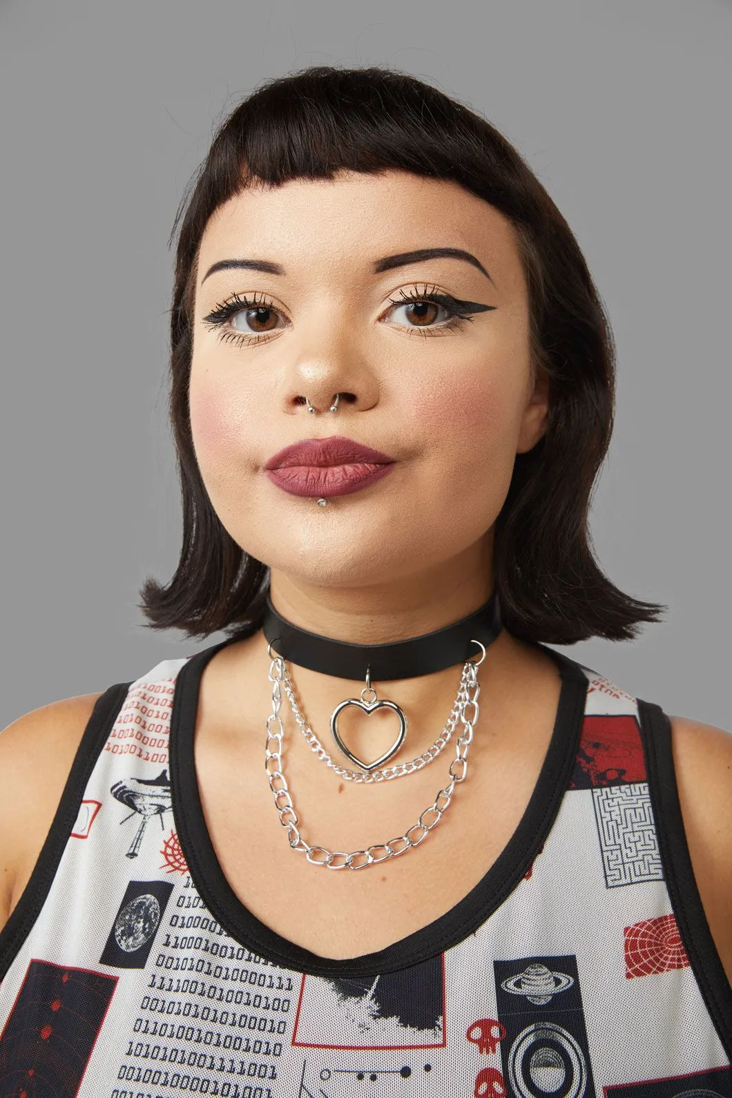 Chained Up Heart Choker