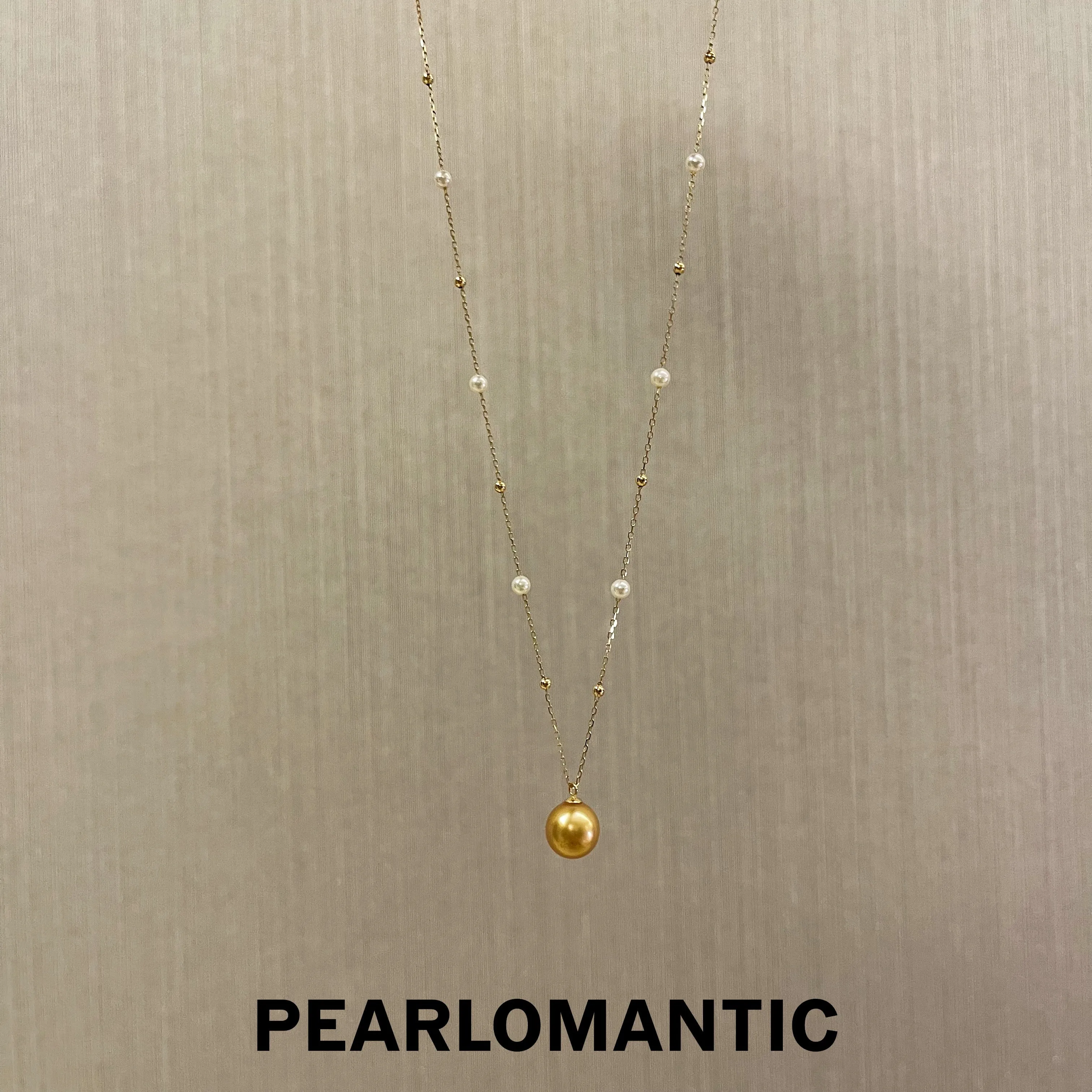 [Fine Jewelry] 18k Gold & South Sea Golden Pearl   Akoya Pearl 3-9mm Spaced Pendants