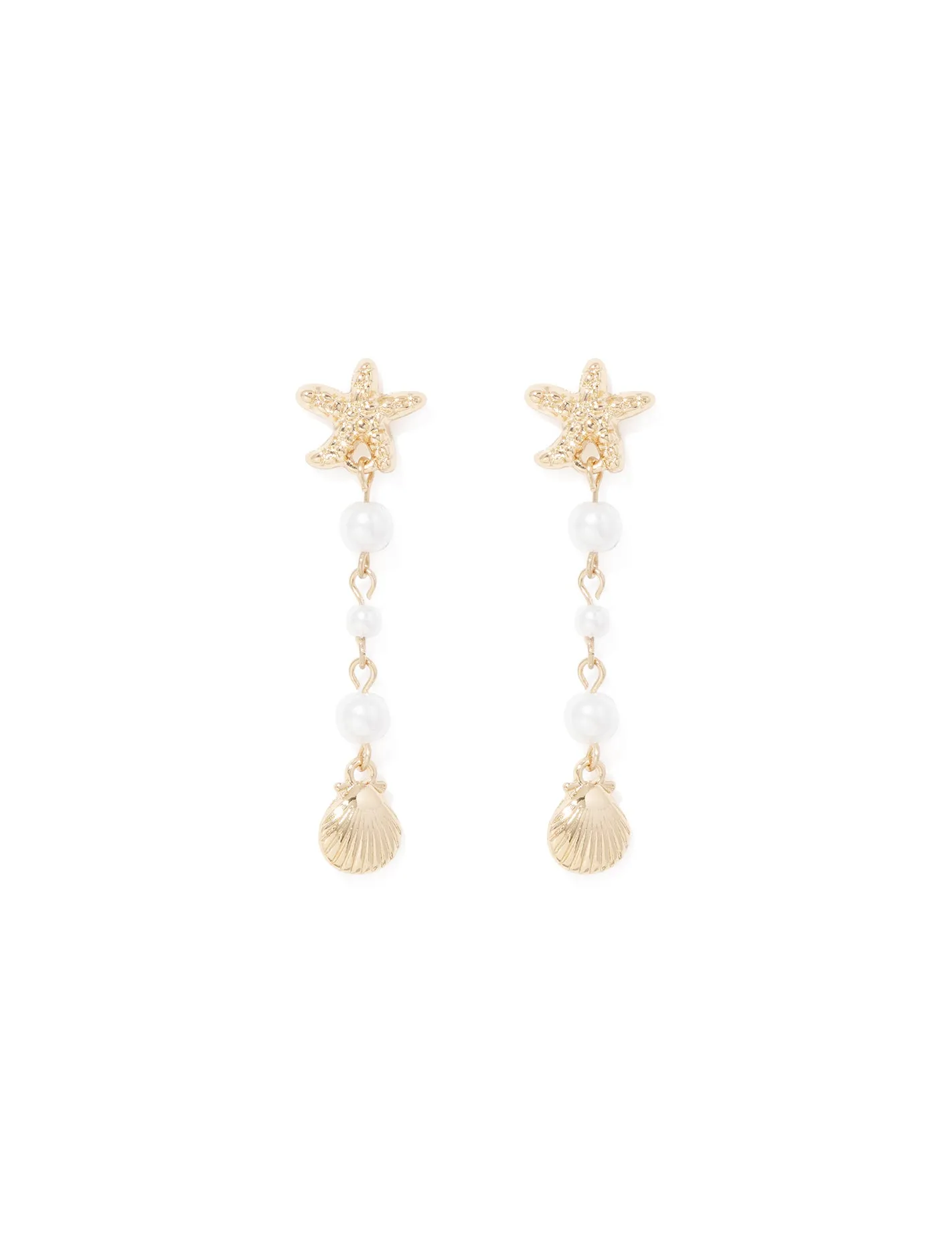 Frida Fine Drop Shell Earrings