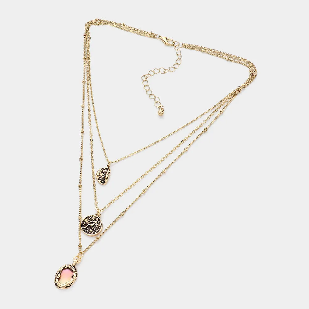 iLLASPARKZ Coin Pendants Layered Necklace