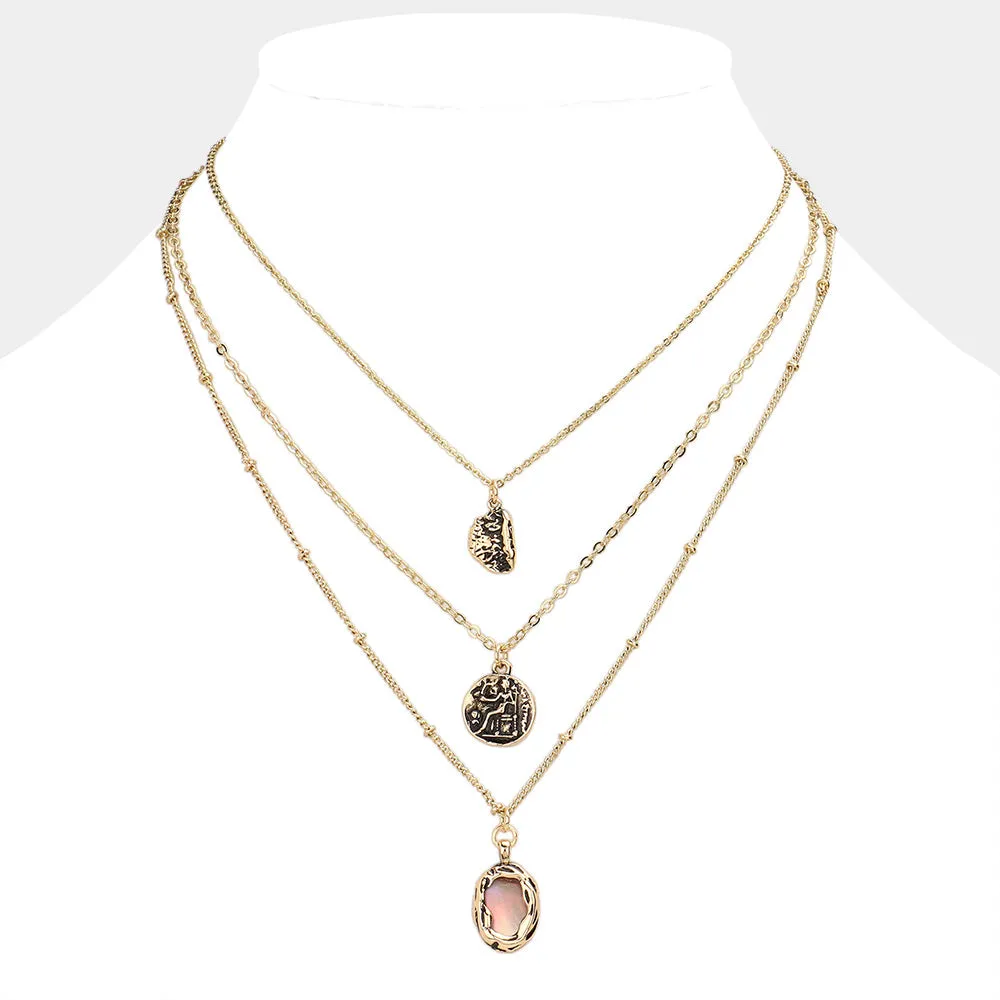 iLLASPARKZ Coin Pendants Layered Necklace