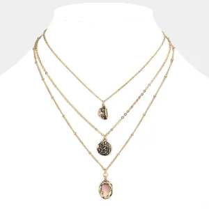 iLLASPARKZ Coin Pendants Layered Necklace