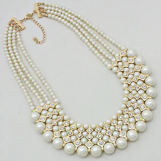iLLASPARKZ Layered Crystal Pearl Necklace