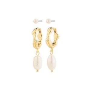 Jonne Pearl Earring 2-in-1 Set | Gold