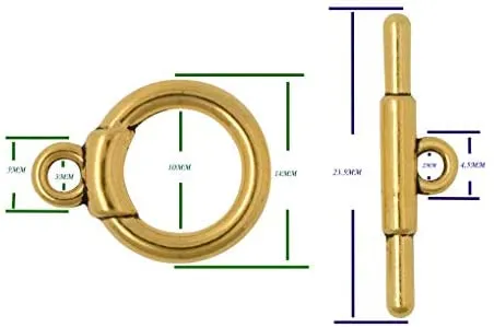 Mandala Crafts Toggle Clasp, T-Bar Closure from Metal for Jewelry Making in Bulk, Rose Gold, Bronze, Gunmetal, Silver, Gold Tone