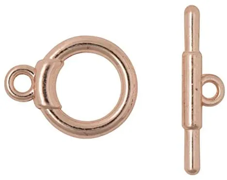 Mandala Crafts Toggle Clasp, T-Bar Closure from Metal for Jewelry Making in Bulk, Rose Gold, Bronze, Gunmetal, Silver, Gold Tone