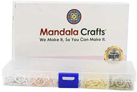 Mandala Crafts Toggle Clasp, T-Bar Closure from Metal for Jewelry Making in Bulk, Rose Gold, Bronze, Gunmetal, Silver, Gold Tone