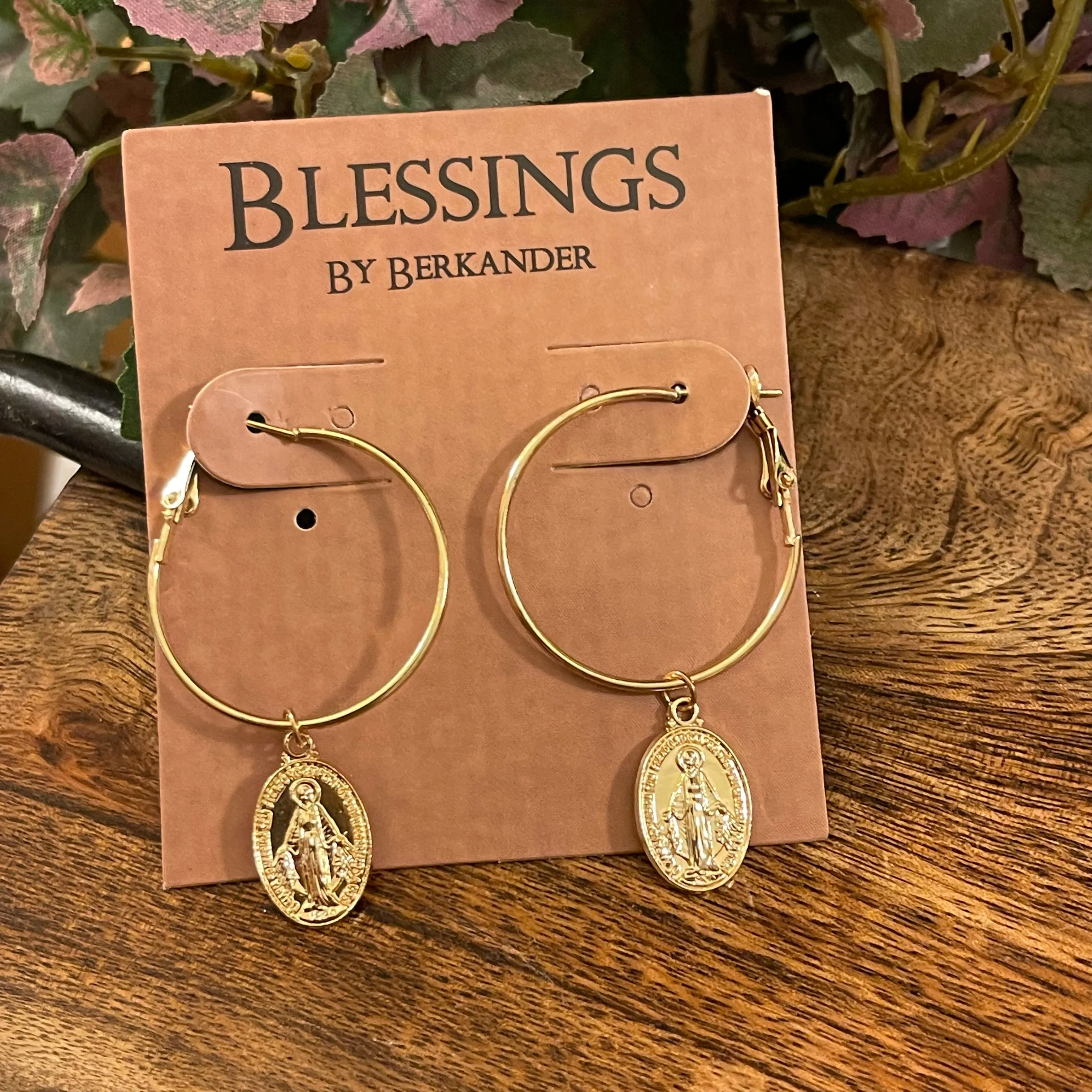 Miraculous Mary Hoop Earrings