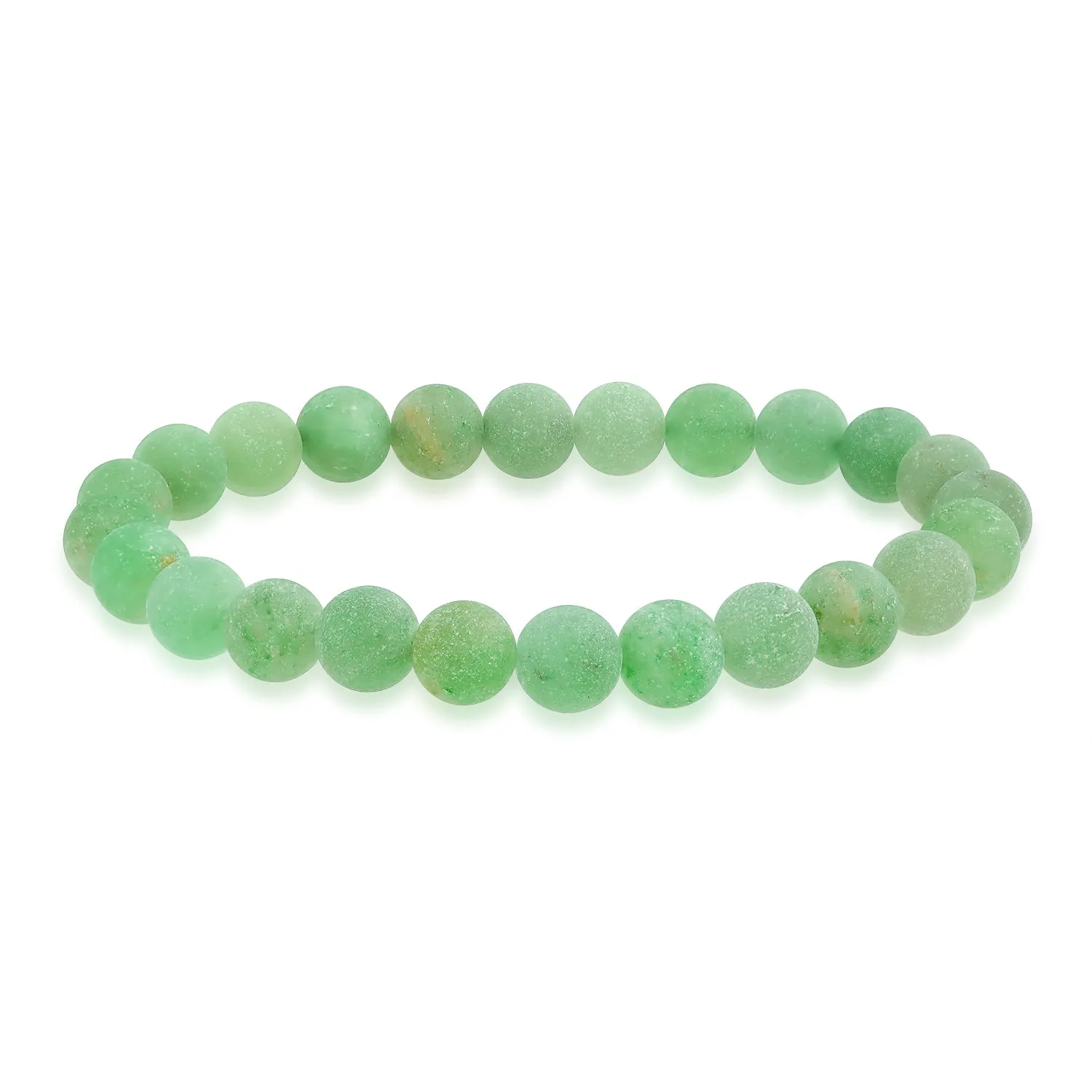 Natural Multi-Color Gemstone 8MM Bead Stackable Stretch Bracelet for Men Unisex