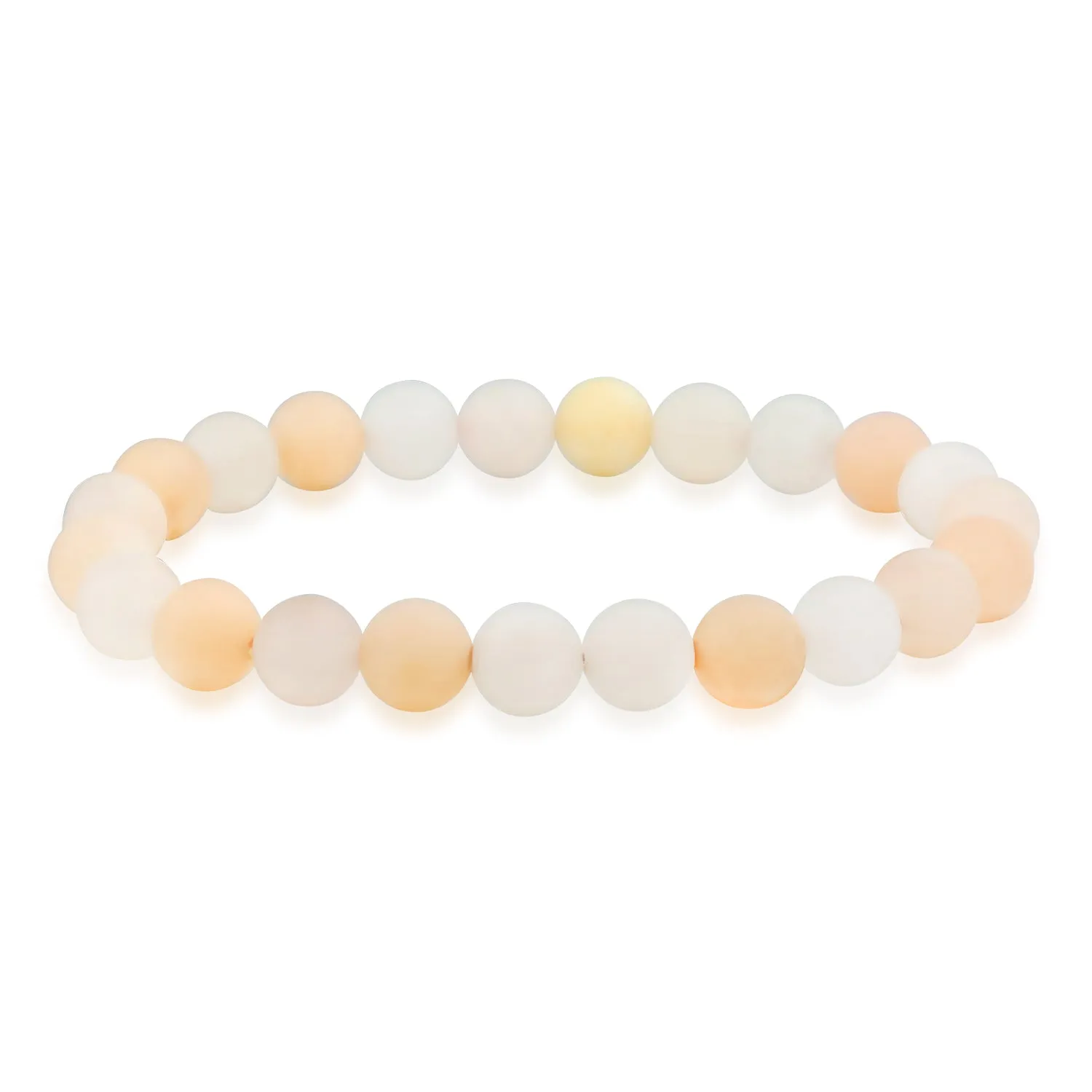 Natural Multi-Color Gemstone 8MM Bead Stackable Stretch Bracelet for Men Unisex