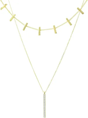 NTLX Multi Strand Dainty Necklaces for Women  Bohemian Boho Simple Dainty Cute Modern Layered Designs  14K Gold Plated Brass Chain - Gift Box Included