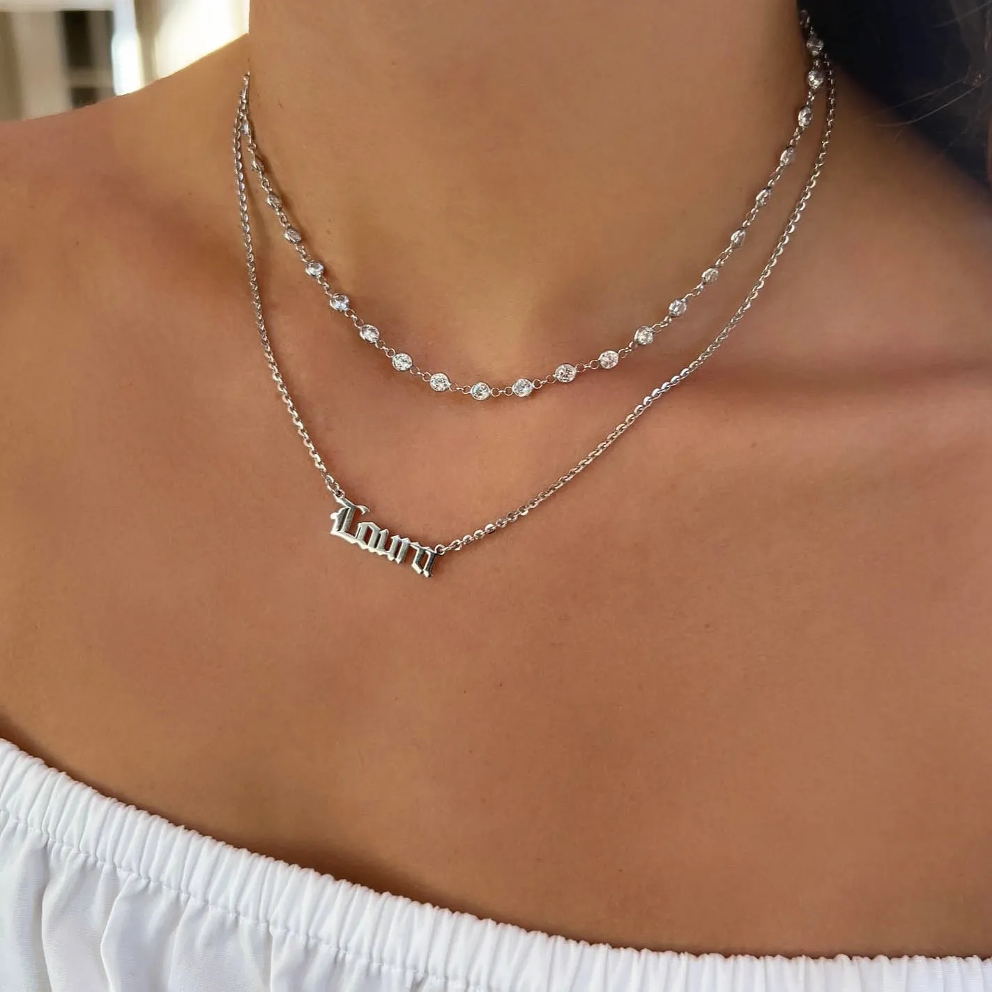 Old English Personalized Necklace