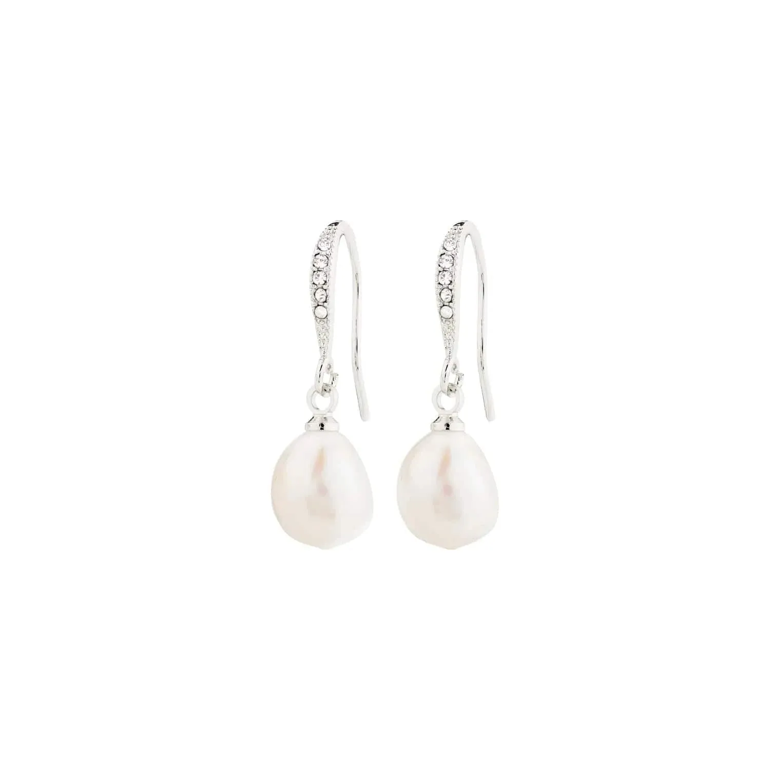 Pilgrim Jewelry Jasmin Pearl and Crystal Pendant Earrings - 652512083