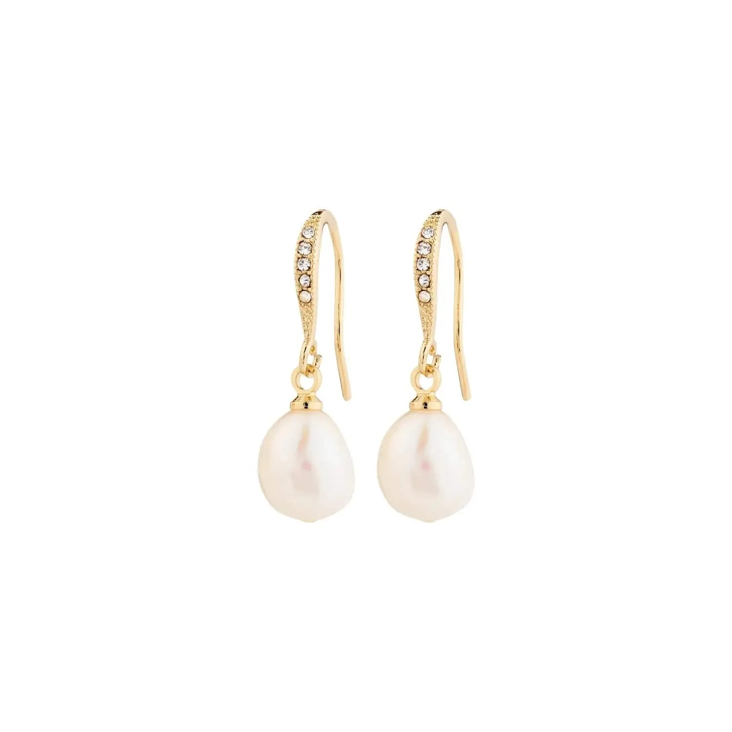 Pilgrim Jewelry Jasmin Pearl and Crystal Pendant Earrings - 652512083