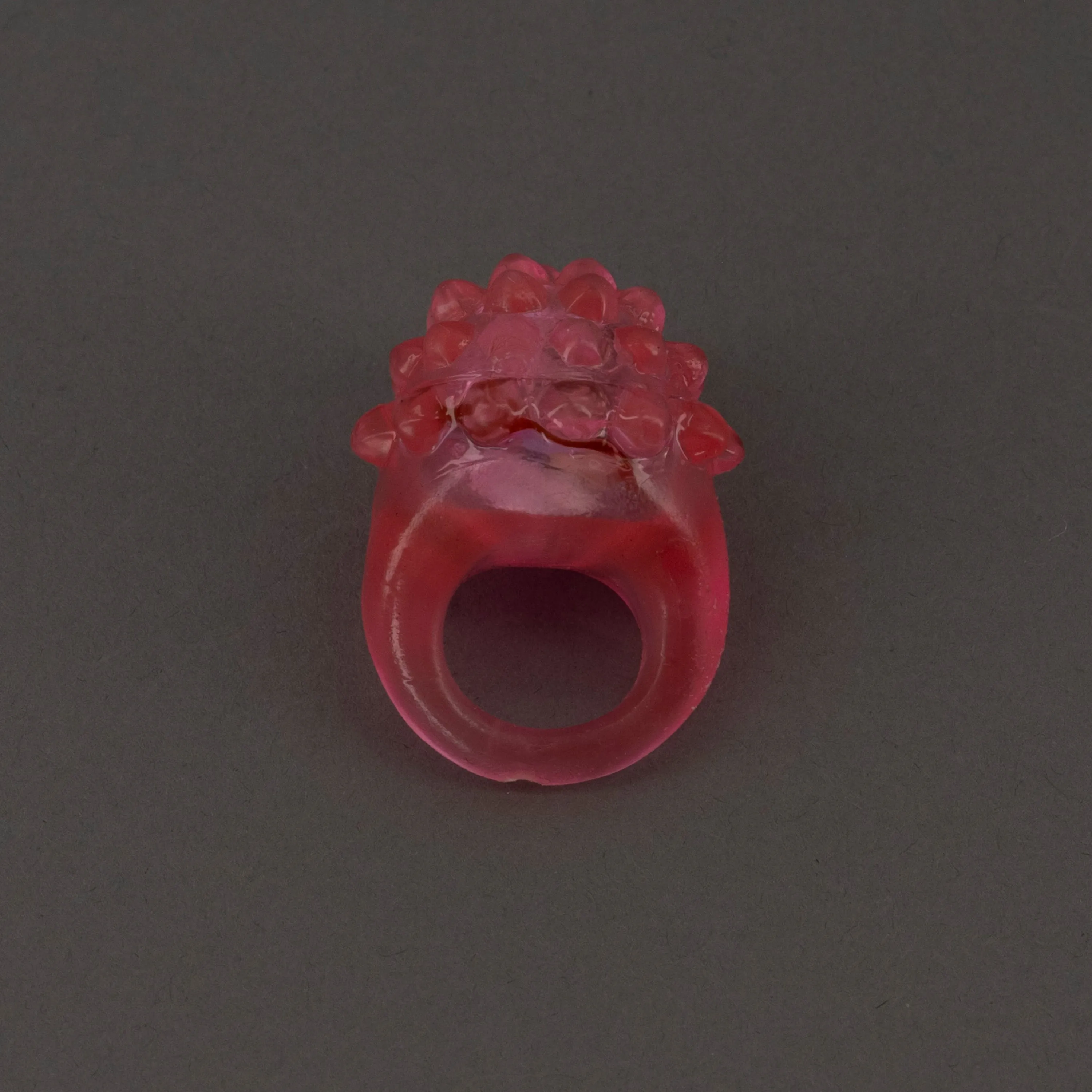 Pink LED Flashing Jelly Bumpy Light Up Rings - Pack of 24