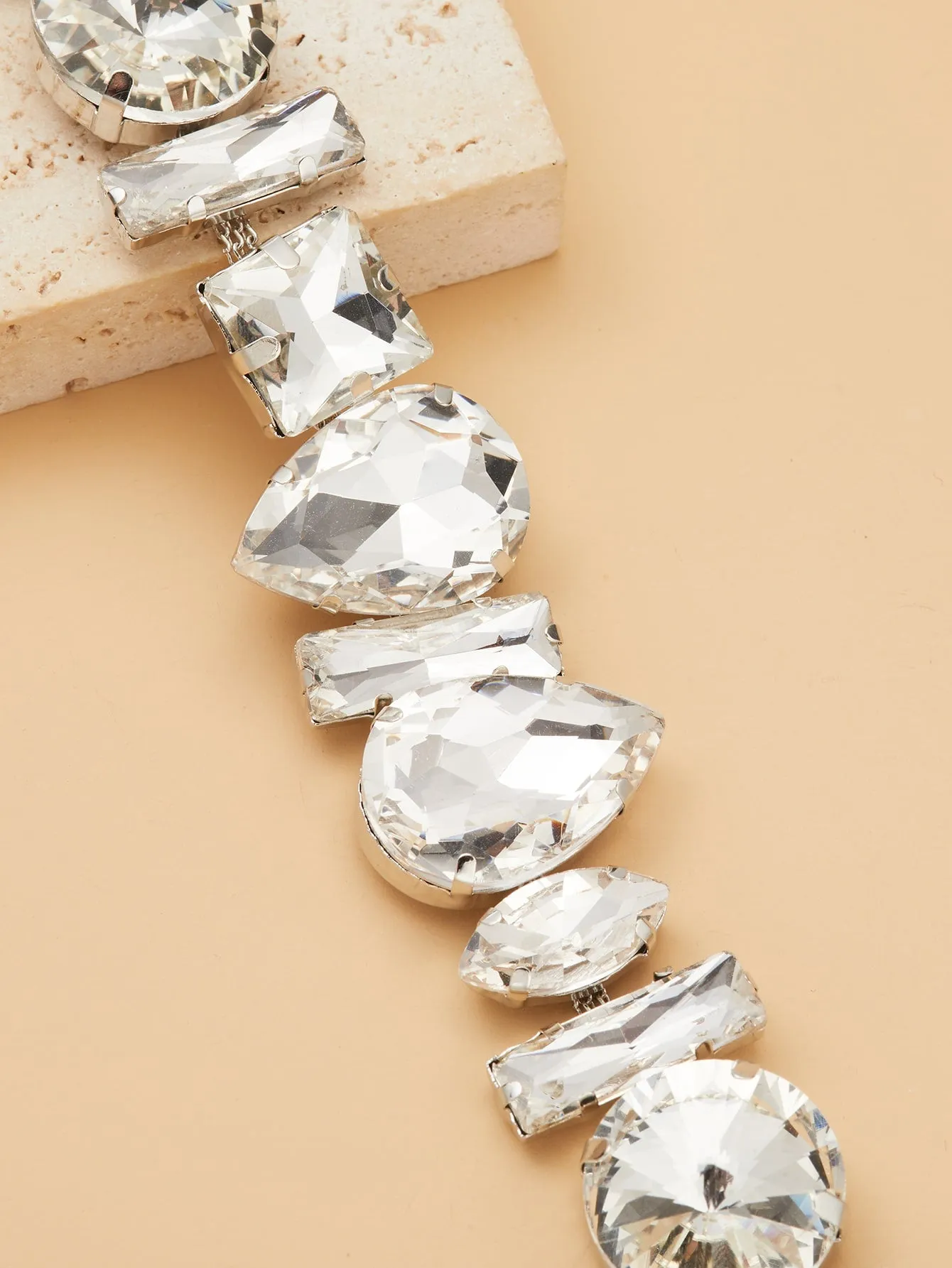 Rhinestone Teardrop Decor Necklace for Women Jewelry for Women Gift for Her