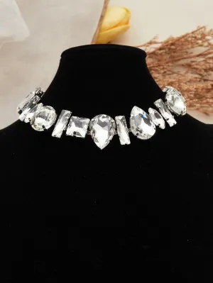 Rhinestone Teardrop Decor Necklace for Women Jewelry for Women Gift for Her