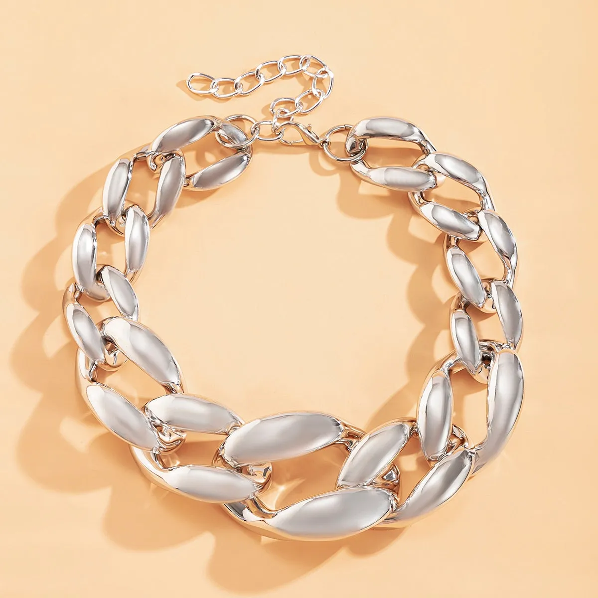 Thick CCB Material Exaggerated Big Choker Necklace Collar for Women Hiphop Chunky Chain Necklaces on the Neck 2022 Egirl Jewelry