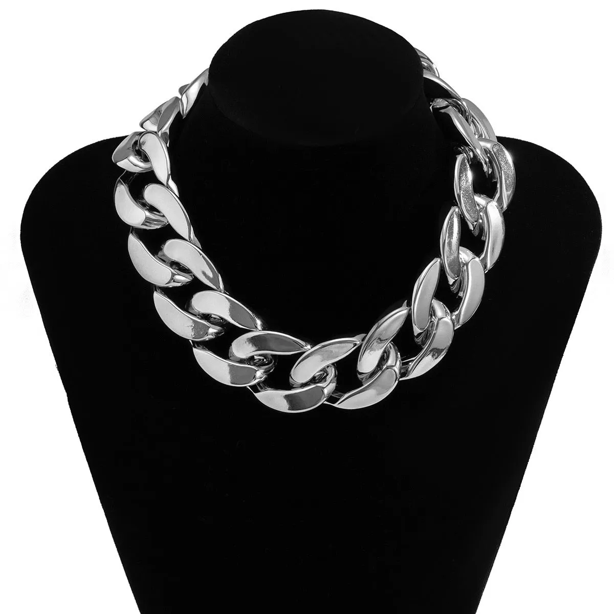 Thick CCB Material Exaggerated Big Choker Necklace Collar for Women Hiphop Chunky Chain Necklaces on the Neck 2022 Egirl Jewelry