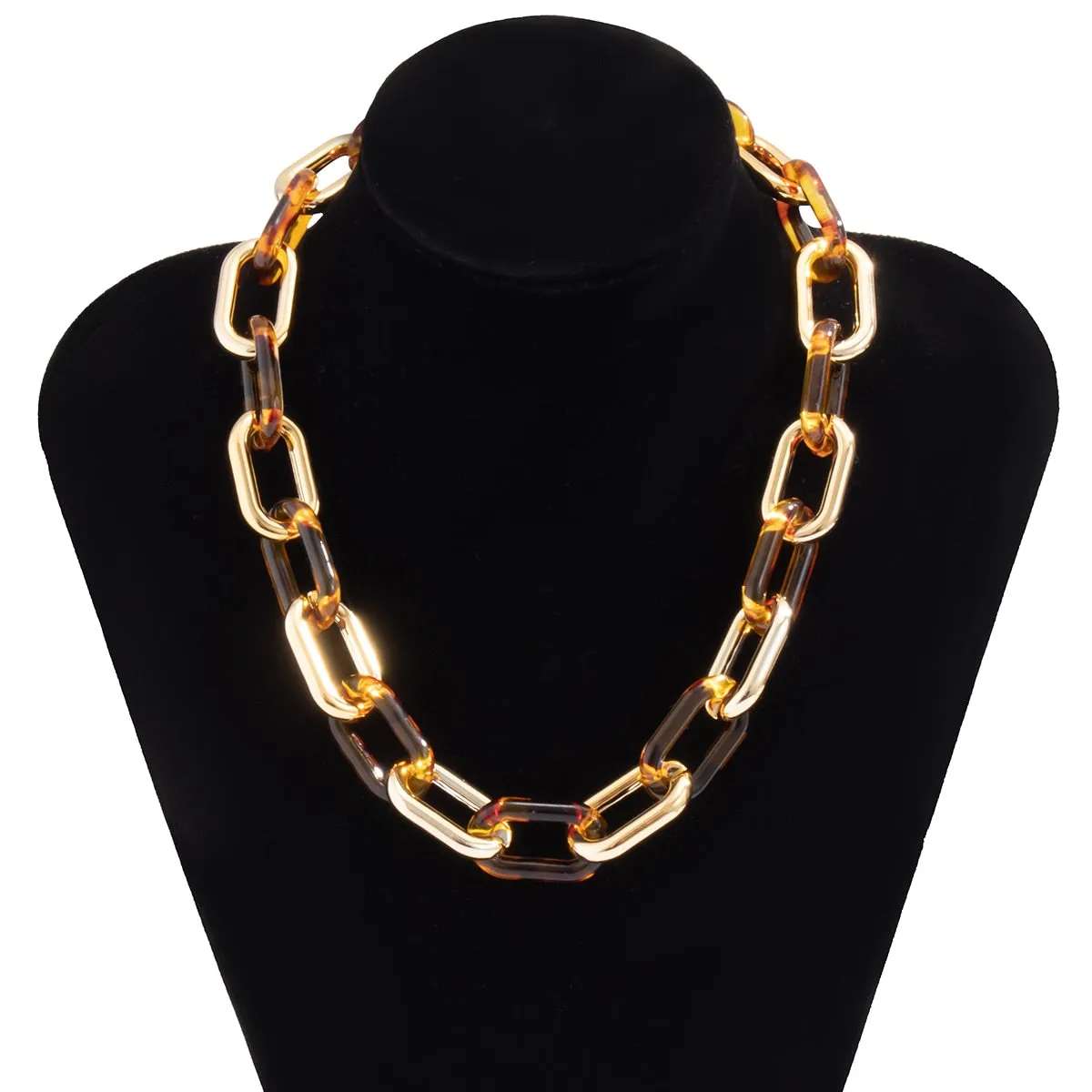 Thick CCB Material Exaggerated Big Choker Necklace Collar for Women Hiphop Chunky Chain Necklaces on the Neck 2022 Egirl Jewelry