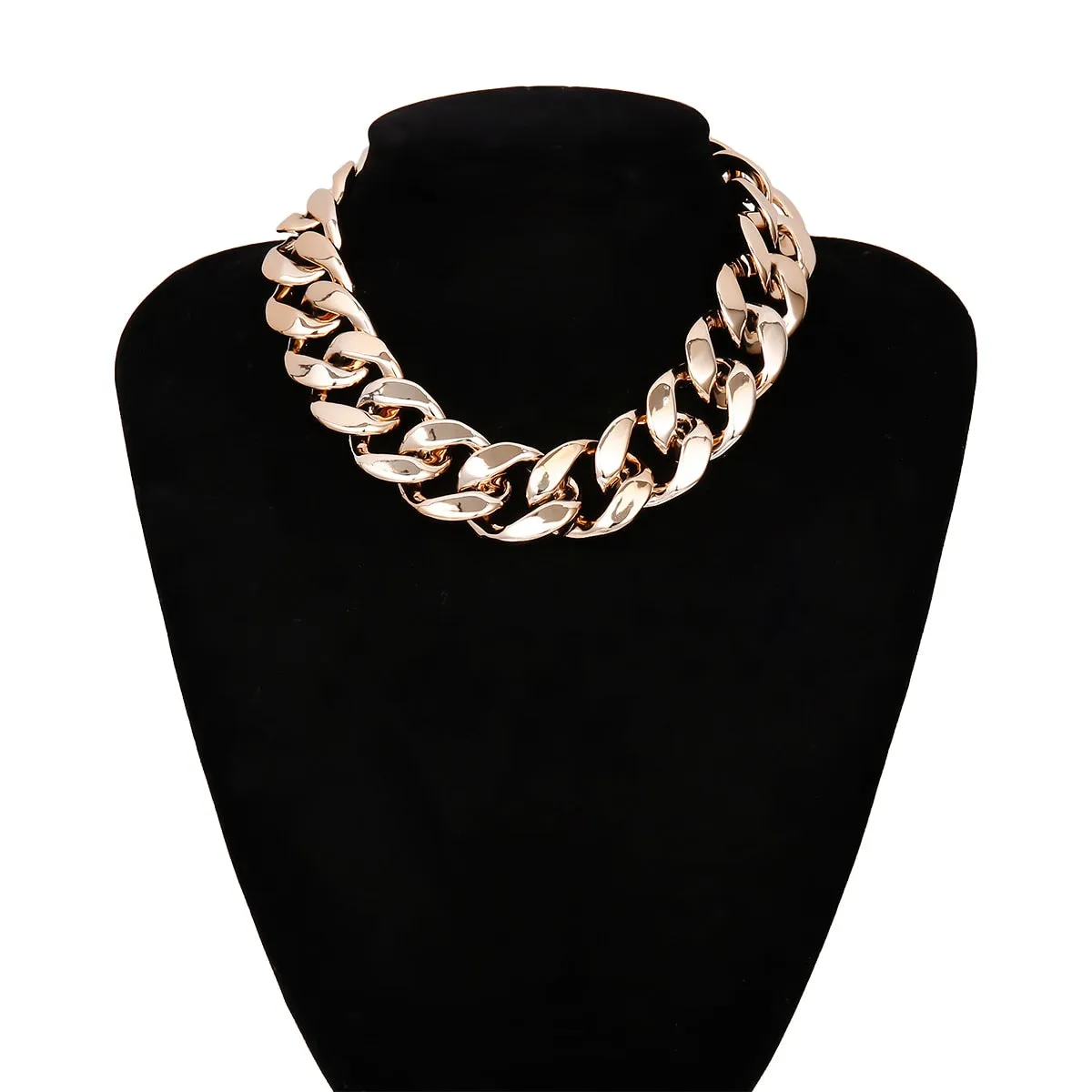 Thick CCB Material Exaggerated Big Choker Necklace Collar for Women Hiphop Chunky Chain Necklaces on the Neck 2022 Egirl Jewelry