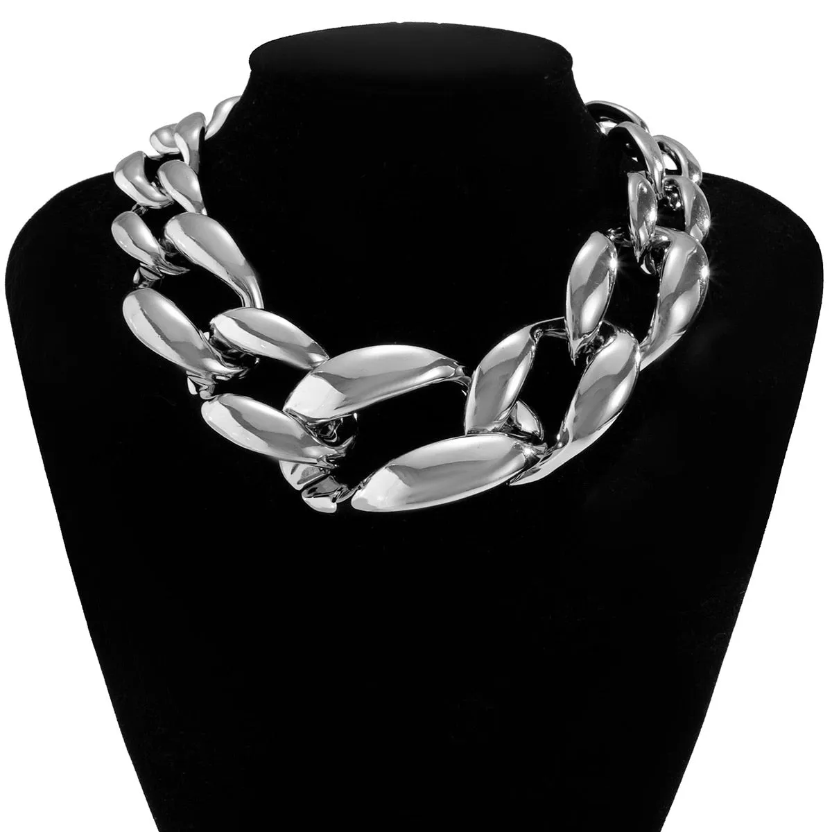 Thick CCB Material Exaggerated Big Choker Necklace Collar for Women Hiphop Chunky Chain Necklaces on the Neck 2022 Egirl Jewelry