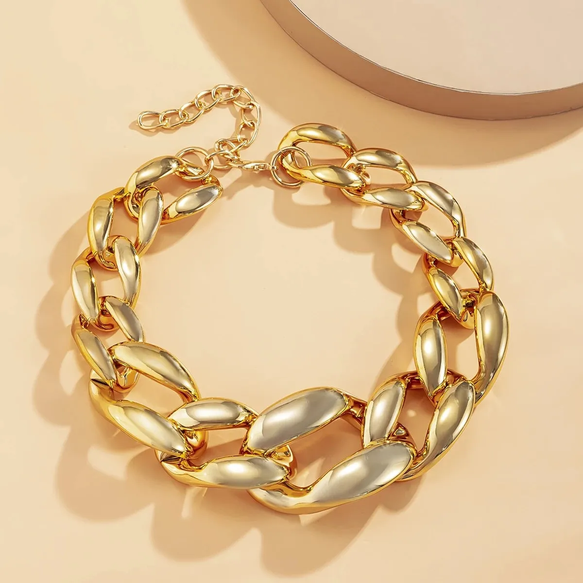 Thick CCB Material Exaggerated Big Choker Necklace Collar for Women Hiphop Chunky Chain Necklaces on the Neck 2022 Egirl Jewelry