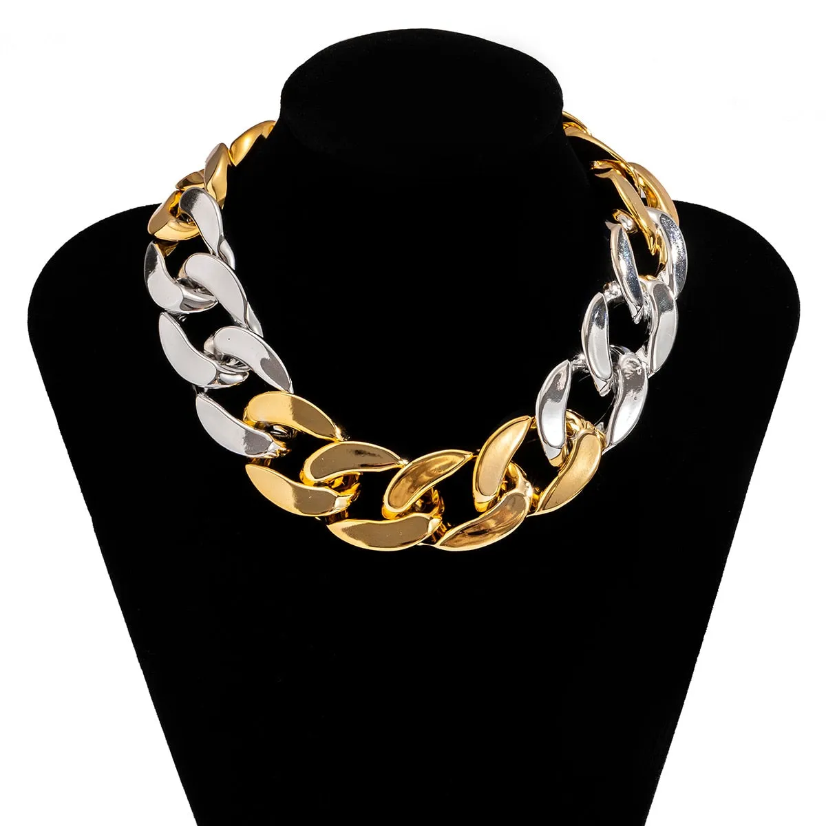 Thick CCB Material Exaggerated Big Choker Necklace Collar for Women Hiphop Chunky Chain Necklaces on the Neck 2022 Egirl Jewelry