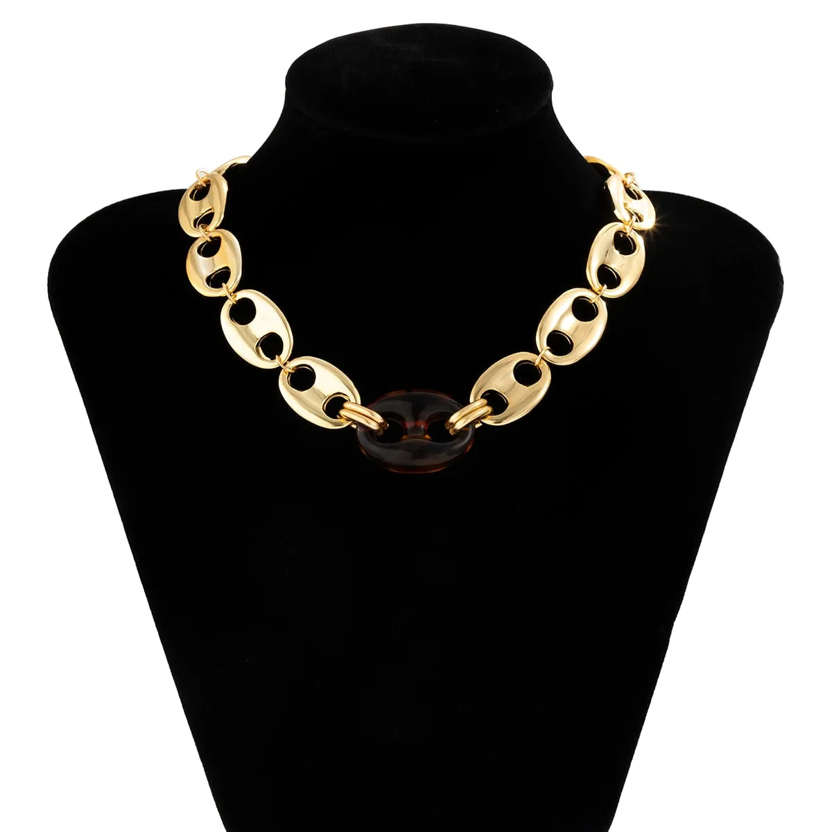 Thick CCB Material Exaggerated Big Choker Necklace Collar for Women Hiphop Chunky Chain Necklaces on the Neck 2022 Egirl Jewelry