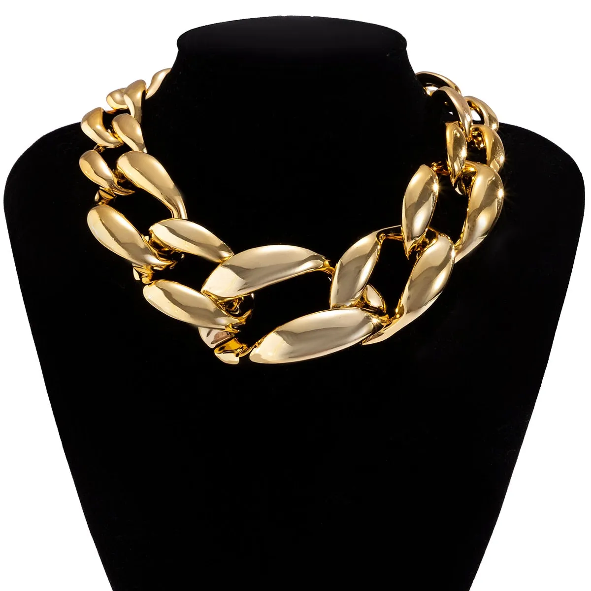 Thick CCB Material Exaggerated Big Choker Necklace Collar for Women Hiphop Chunky Chain Necklaces on the Neck 2022 Egirl Jewelry