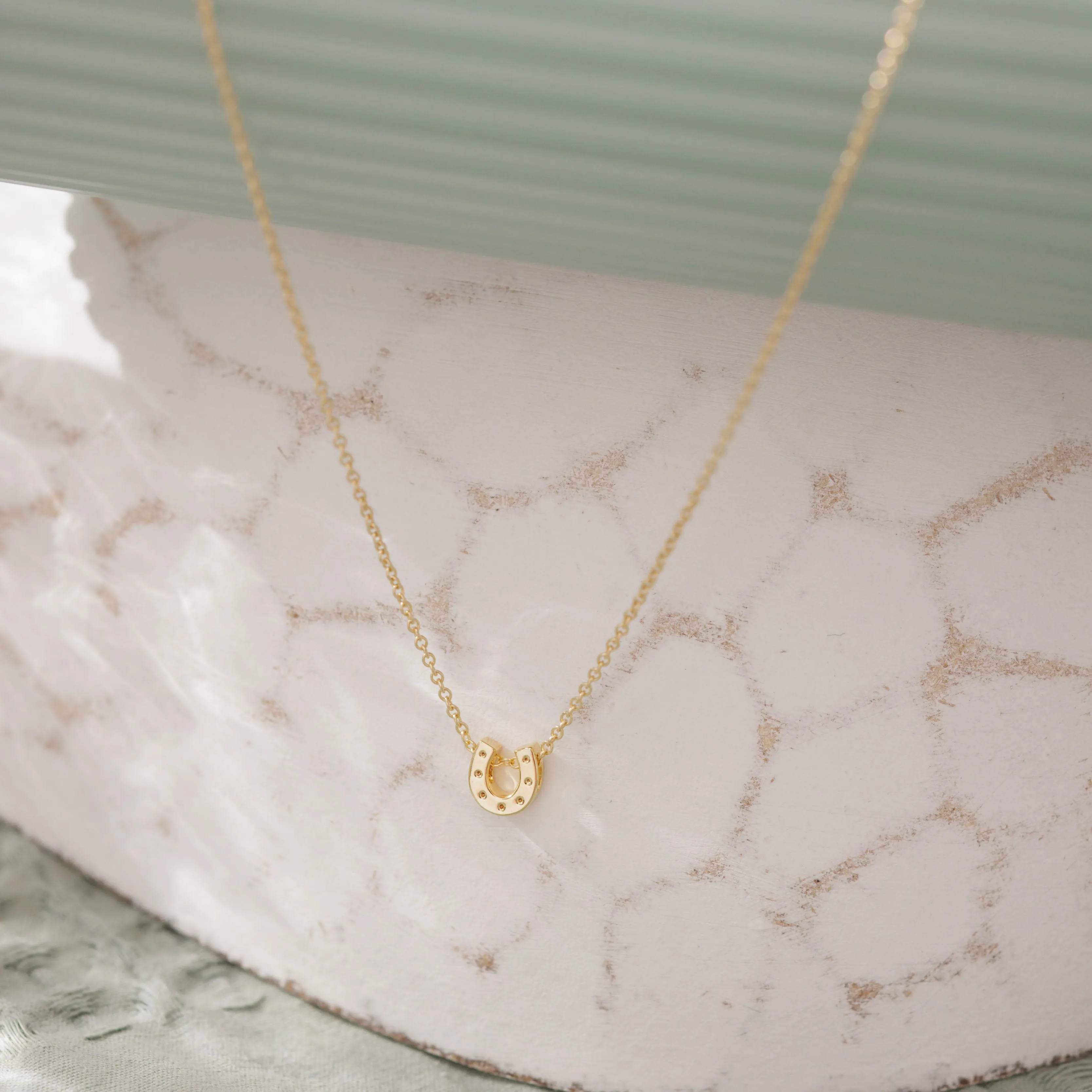 Tiny Horseshoe Necklace